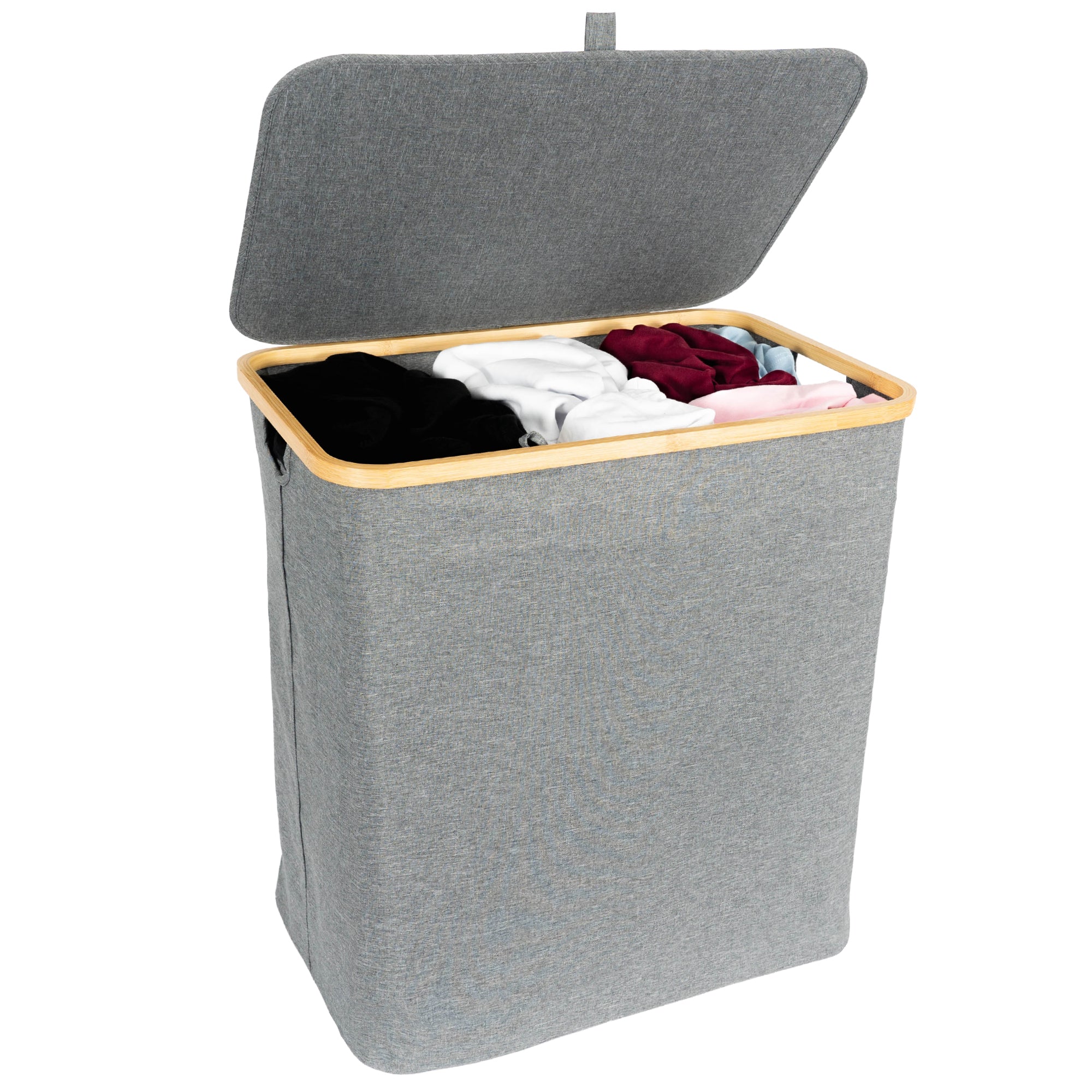 JoFlow® Wasmand met Wassorteerder Deksel | Wasbox met vakken Ba